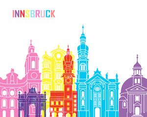 Obraz premium Innsbruck skyline pop