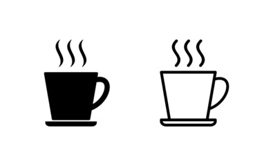 coffee cup icon vector. cup a coffee sign and symbol