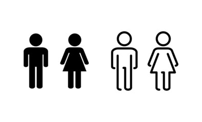 Man and woman icon vector. male and female sign and symbol. Girls and boys