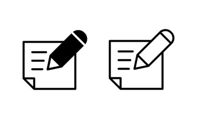 Note icon vector. notepad sign and symbol