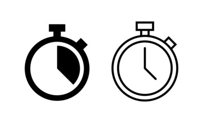 Stopwatch icon vector. Timer sign and symbol. Countdown icon. Period of time