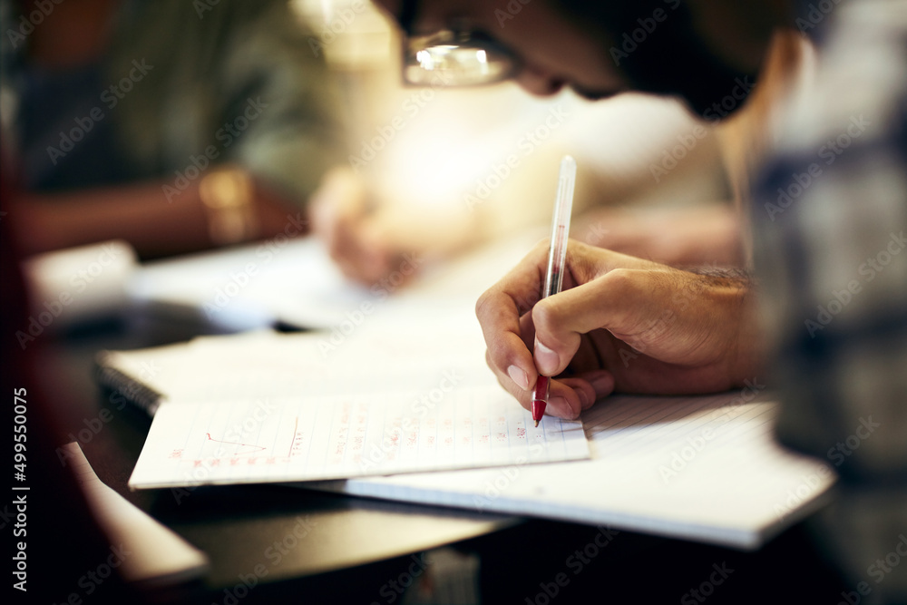 Leinwandbilder this is all going to pay off soon. shot of a group of unrecognizable people making notes on paper wh