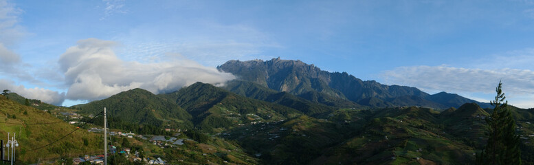 Mt Kinabalu, Mount Kinabalu view from Kundasang, Sabah, Malaysia