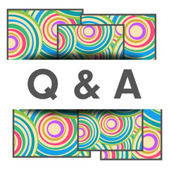 Q And A - Questions And Answers Colorful Circles Texture Blocks Square Text 