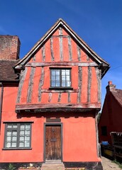 Fototapeta premium red traditional house in Lavenham, Suffolk, England
