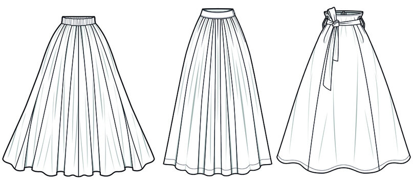 Set of skirts vector illustration  CanStock