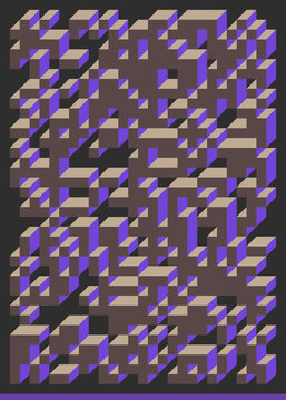 Implementation of Edward Zajec&rsquo;s &ldquo;Il Cubo&rdquo; from 1971. Essentially a Truchet tile set of 8 tiles and rules for placement art illustration
