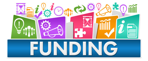 Funding Business Symbols On Top Colorful 