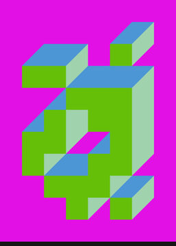 Implementation of Edward Zajec&rsquo;s &ldquo;Il Cubo&rdquo; from 1971. Essentially a Truchet tile set of 8 tiles and rules for placement art illustration