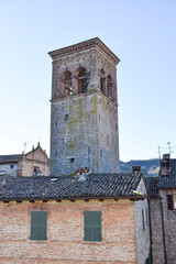 Sant'angelo in Vado Panorama of the medieval village in the province of pesaro and urbino