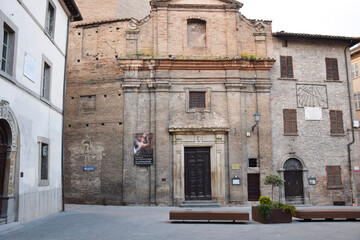 Sant'angelo in Vado Panorama of the medieval village in the province of pesaro and urbino
