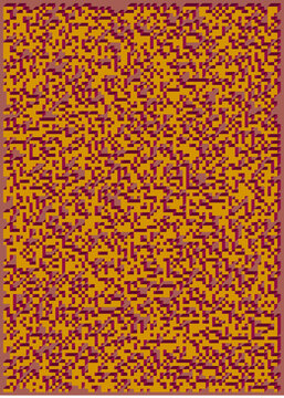 Implementation of Edward Zajec&rsquo;s &ldquo;Il Cubo&rdquo; from 1971. Essentially a Truchet tile set of 8 tiles and rules for placement art illustration