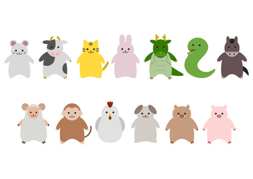干支　前半　イラスト　6枚 十二支 Images – Browse 100,582 Stock Photos, Vectors, and Video