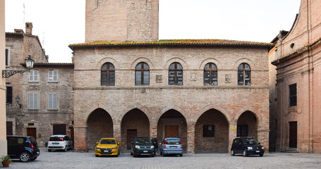 Sant'angelo in Vado Panorama of the medieval village in the province of pesaro and urbino