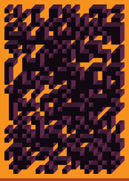 Implementation of Edward Zajec&rsquo;s &ldquo;Il Cubo&rdquo; from 1971. Essentially a Truchet tile set of 8 tiles and rules for placement art illustration