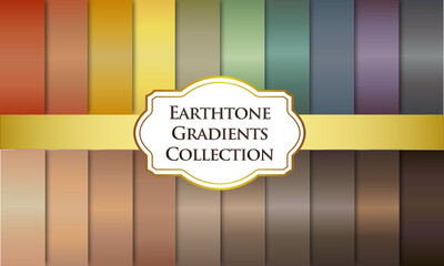 Vector set of earthtone color gradients