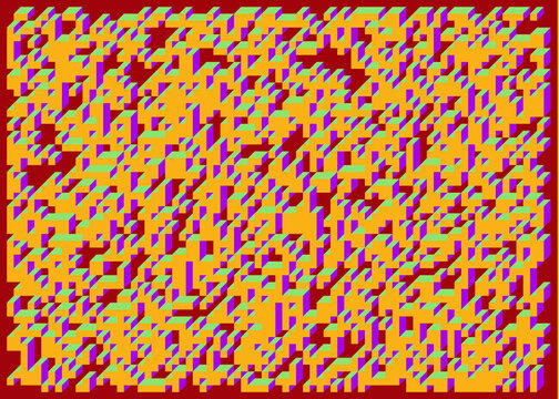 Implementation of Edward Zajec&rsquo;s &ldquo;Il Cubo&rdquo; from 1971. Essentially a Truchet tile set of 8 tiles and rules for placement art illustration