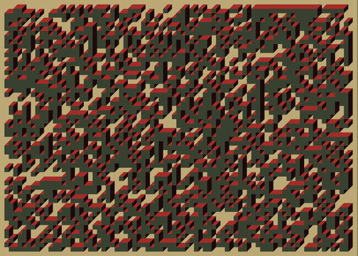 Implementation of Edward Zajec&rsquo;s &ldquo;Il Cubo&rdquo; from 1971. Essentially a Truchet tile set of 8 tiles and rules for placement art illustration
