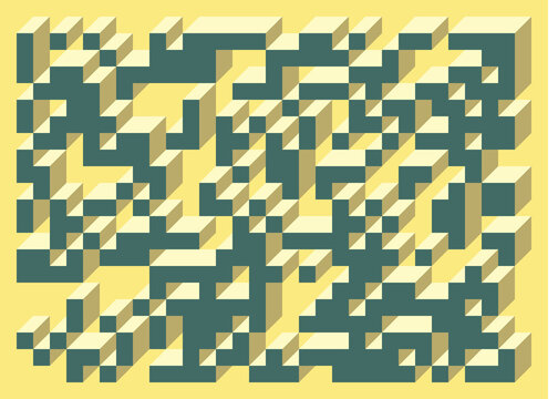 Implementation of Edward Zajec&rsquo;s &ldquo;Il Cubo&rdquo; from 1971. Essentially a Truchet tile set of 8 tiles and rules for placement art illustration