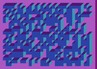 Implementation of Edward Zajec’s “Il Cubo” from 1971. Essentially a Truchet tile set of 8 tiles and rules for placement art illustration