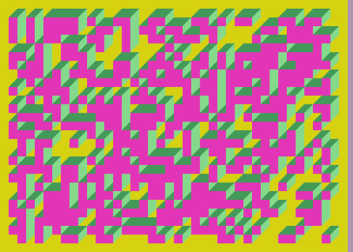 Implementation of Edward Zajec&rsquo;s &ldquo;Il Cubo&rdquo; from 1971. Essentially a Truchet tile set of 8 tiles and rules for placement art illustration