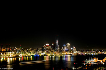 Fototapeta na wymiar Auckland CBD Nightlights