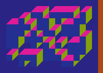 Implementation of Edward Zajec&rsquo;s &ldquo;Il Cubo&rdquo; from 1971. Essentially a Truchet tile set of 8 tiles and rules for placement art illustration