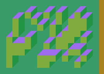 Implementation of Edward Zajec’s “Il Cubo” from 1971. Essentially a Truchet tile set of 8 tiles and rules for placement art illustration