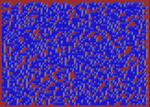 Implementation of Edward Zajec&rsquo;s &ldquo;Il Cubo&rdquo; from 1971. Essentially a Truchet tile set of 8 tiles and rules for placement art illustration