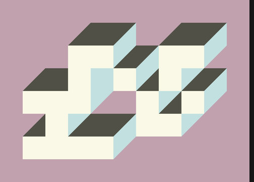 Implementation of Edward Zajec&rsquo;s &ldquo;Il Cubo&rdquo; from 1971. Essentially a Truchet tile set of 8 tiles and rules for placement art illustration