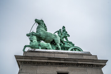 Fototapeta na wymiar Triumphal Arch, Brussels, Belgium. April 2022