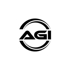 AGI letter logo design with white background in illustrator, vector logo modern alphabet font overlap style. calligraphy designs for logo, Poster, Invitation, etc.