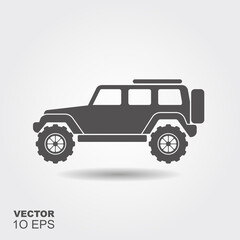 Suv icon vector. jeep vector graphic illustration