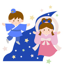 織姫と彦星のイラスト