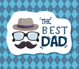 the best dad lettering card