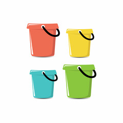 4 Bucket vector for your illustration