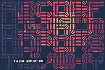 Vector abstract pattern made of creative font set