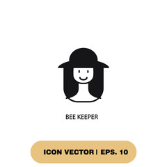 bee keeper icons  symbol vector elements for infographic web