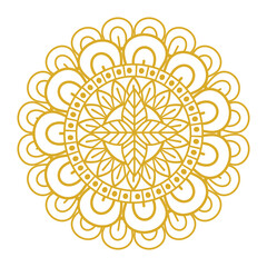 golden ethnic mandala