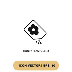 honey plants seed icons  symbol vector elements for infographic web