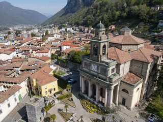 Drone view at Mendrisio in Switzerland