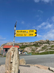 Strassenhinweis Nordkapp