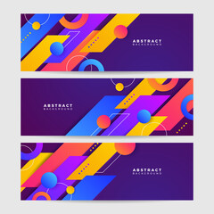 Abstract colorful banner background. Dynamic textured geometric element. Modern gradient light vector illustration. Vector abstract graphic design banner pattern background web template.