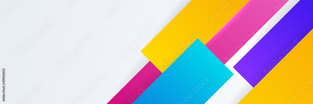 Wall mural abstract colorful banner background. color gradient abstract background with dynamic wave line effec