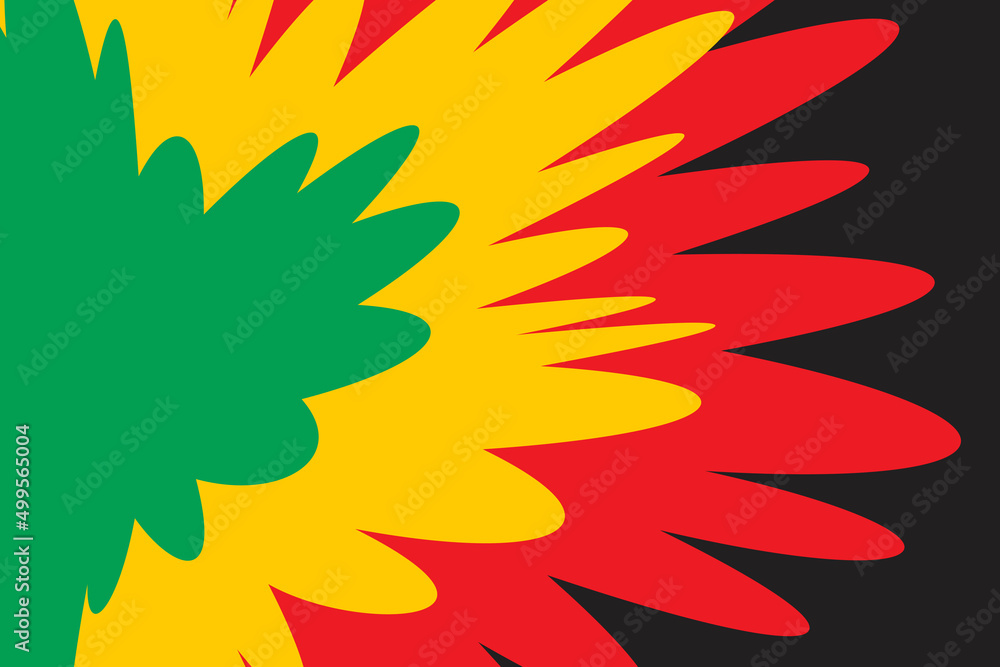 Poster simple jamaican background with waving lines pattern