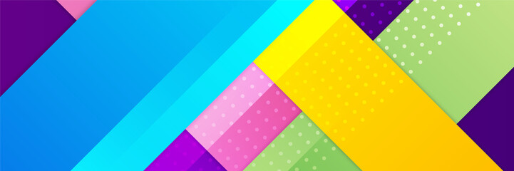 Abstract colorful banner background. Gradient dynamic vibrant geometric vector abstract graphic design banner pattern background template web landing page.