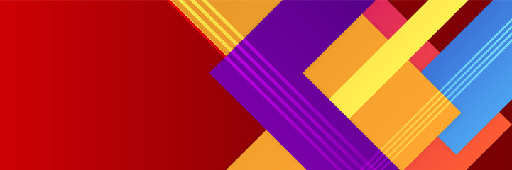 Abstract red orange yellow banner background. Vector abstract graphic design banner pattern background template web landing page.