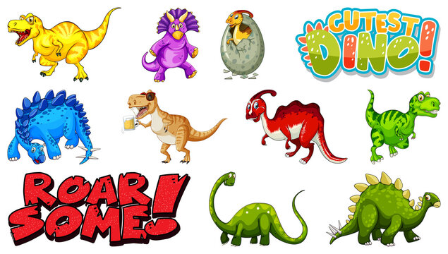 Font design and many dinosaurs