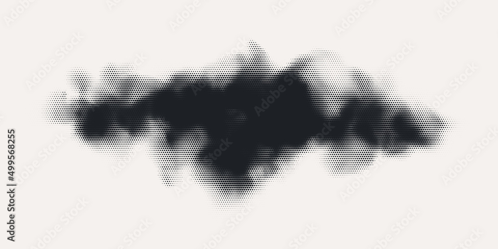 Poster monochrome printing raster, abstract vector halftone background. texture of dots.