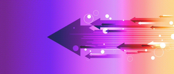 Abstract  arrows wtech background in purple background